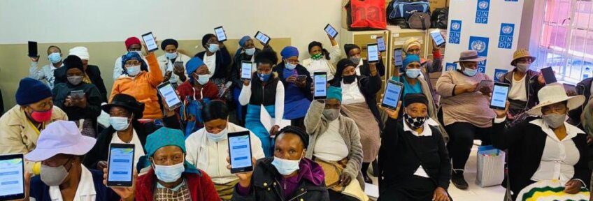 Village Health Workers in Lesotho with their tablet computers